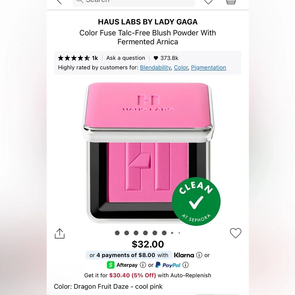 Haus Labs Color Fuse Talc-Free Powder Blush in Shade Dragon Fruit Daze